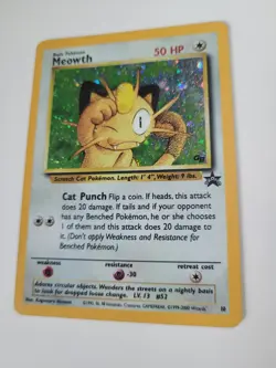Pokemon TCG Meowth 10 GB Games WoTC Black Star Holo Promo - Image 1