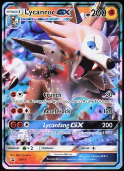 Lycanroc GX - SM14 Sun & Moon Promo Rare Holo LP Pokemon - Image 1