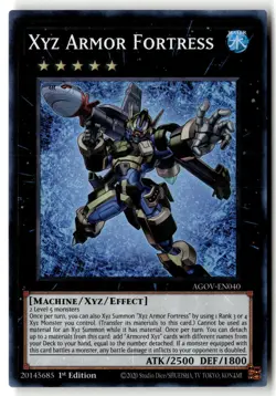 Xyz Armor Fortress AGOV-EN040 Super Rare Age of Overlord Yu-Gi-Oh Lightly Played - Image 1
