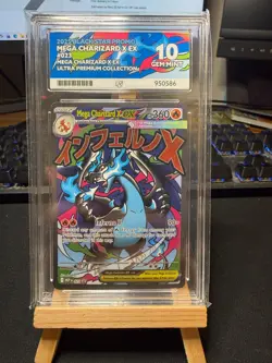 Pokemon TCG Mega Charizard X ex 023 - Black Star Promo - ACE 10 Perfect Subs - Image 3
