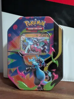 Pokemon TCG: Mega Charizard Ex Tin with Charizard "X" EX Promo - Image 1