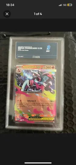 Pokemon TCG Mega Charizard X Ex Black Star Promo Mint 9 - Image 1