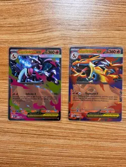 Pokemon TCG Mega Charizard ex X MEP 029 and Y MEP 030 Black Star Promo NM/M - Image 1