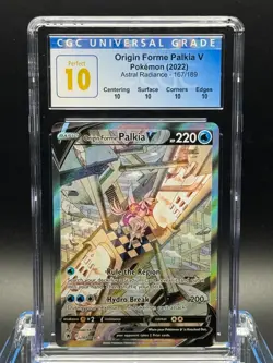 CGC PERFECT 10 🌟 - Origin Forme Palkia V 167/189 Full Art Astral Radiance Holo - Image 1