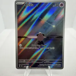 Pokemon TCG Cleffa Obsidian Flames Holo Card 202/197 Illustration Rare - Image 1