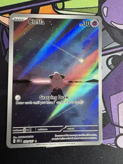 Pokemon TCG Cleffa Obsidian Flames Holo Card 202/197 Illustration Rare - Image 1