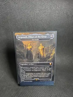 MTG Commander: LOTR Argonath, Pillars of the Kings the Ozolith Borderless Card - Image 1