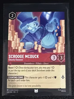 Disney Lorcana Mickey's Christmas Carol Theme 6 Card Lot Scrooge/Jiminy/Willie - Image 3