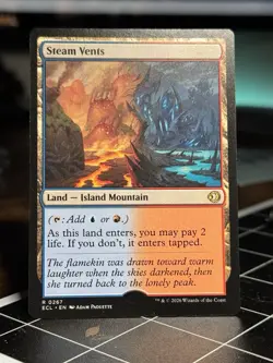 MTG Steam Vents Lorwyn Eclipsed Land 0267 MISPRINT (read desc) - Image 1