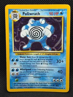 Pokemon Card - Poliwrath 13/102 Holo Rare - Base Set Unlimited - WOTC 1999 LP - Image 2