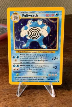 Pokemon TCG Poliwrath Base set 13/102 Holo Unlimited Rare LP-NM - Image 1