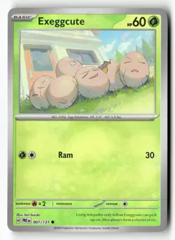Exeggcute (Poke Ball Pattern) 001/131 Holo Prismatic Evolutions Pokemon NM - Image 1
