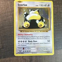 Pokemon TCG Snorlax XY Black Star Promo XY179 Cosmos Holo LP - Image 1