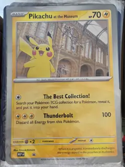 Pikachu At The Museum MEP Promo Pokemon Card English SEALED oversized card - Image 1