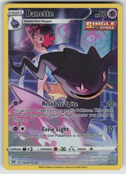 Banette TG07/TG30 Holo Lost Origin Trainer Gallery Pokemon NM - Image 1