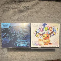 Pokemon TCG Scarlet & Violet—Prismatic Evolutions and ME— Phantasmal Flames ETBs - Image 1
