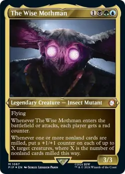 1x - The Wise Mothman -THICK STOCK -Display Commander -Fallout MTG - Image 1