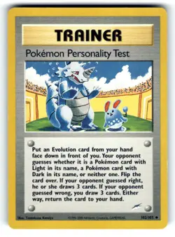 Neo Destiny #102/105 Pokemon Personality Test - Image 1