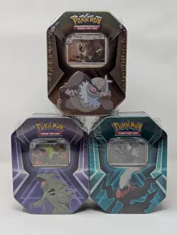 Pokemon TCG Triple Whammy Tin Set Of 3 Darkrai Slaking Tyranitar New Sealed - Image 1