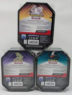 Pokemon TCG Triple Whammy Tin Set Of 3 Darkrai Slaking Tyranitar New Sealed - Image 2