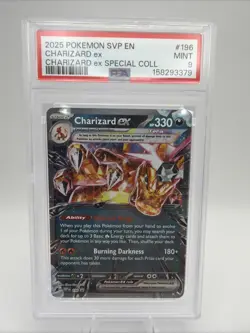 2025 POKEMON SVP EN-SV BLACK STAR PROMO #196 CHARIZARD EX PSA 9 - Image 1