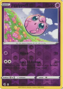 Jigglypuff 110/264 Common Fusion Strike Pokemon Reverse Holo Near Mint - Image 1