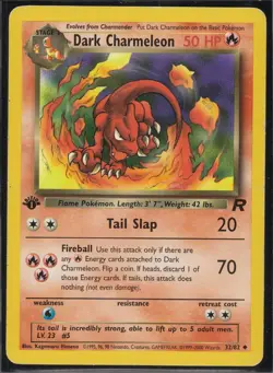 Dark Charmeleon Team Rocket MP Pokemon TCG 1st Edition - Image 1