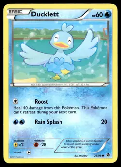 Ducklett 26/98 Pokemon Card Emerging Powers Common 60 HP Near Mint F5 - Image 1