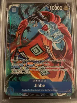Jinbe - One Piece The Azure Sea's Seven OP14 049 Alternate Art SR Card - PSA 10! - Image 2