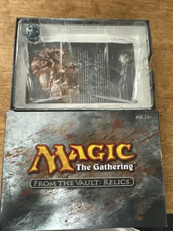 MTG Magic the Gathering Ftv Relics Empty Box And Blue Spindown Dice X 1 - Image 1