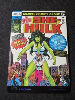 MTG Jennifer Walters (Borderless) 0388 FOIL - Marvel Super Heroes (MSH) She Hulk - Image 2