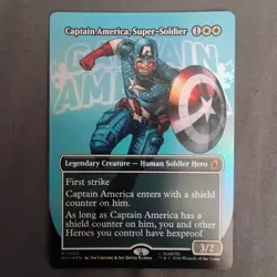 Captain America, Super-Soldier Borderless 0352 Marvel Super Heroes Foil NM - Image 1