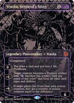 Vraska, Betrayal's Sting (361/534) Phyrexia All Will Be One NM FOIL- Oil Slick - Image 1