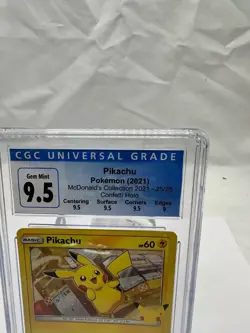 Pokemon Karte TCG Pikachu 25/25 McDonalds Holo Rare Vintage CGC 9,5 Englisch - Image 3