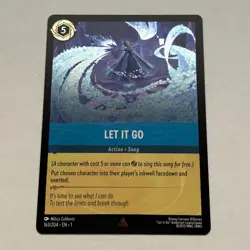 Let It Go 163/204 Disney Lorcana The First Chapter Rare Cold Foil Card NM - Image 1