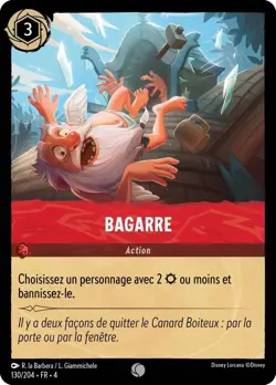 Carte Disney Lorcana Chapitre 4 Bagarre 130/204 Commune en Francais - Image 1