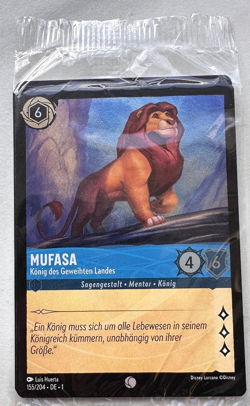 Disney Lorcana Promopack Mufasa - 1 x Holo/Foil 2 x Non Foil 1 x Werbekarte - Image 1