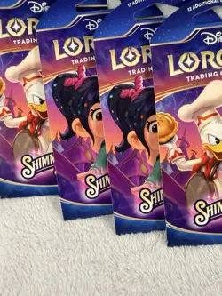 Disney Lorcana TCG Card Sleeved Booster Lot Of 4 Shimmering Skies - Image 4