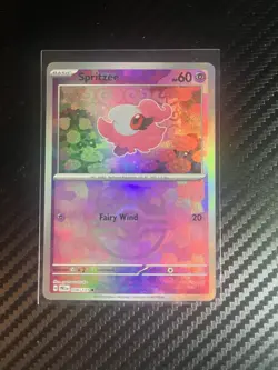 Spritzee Master Ball Pattern 038/131 Prismatic Evolutions Holo Pokemon TCG MC - Image 1