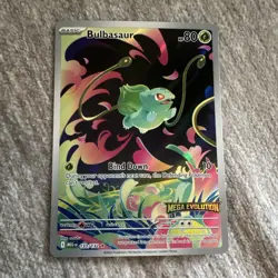 The Pokemon Company Bulbasaur 133/132 ME01 Illustration Rare Holo EN HP 80 - Image 1