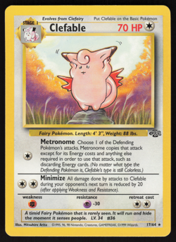 Pokemon TCG - Jungle - Clefable 17/64 - P - Image 1