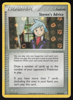 Pokemon TCG - Hidden Legends - Steven's Advice 92/101 Reverse Holo - P - Image 1