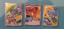 Pokemon TCG First Partner Illustration Gen 1 Kanto Starters Set Mint/Near Mint - Image 1