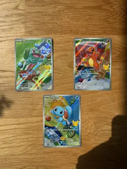 Pokemon TCG First Partner Illustration Gen 1 Kanto Starters Set Mint/Near Mint - Image 1