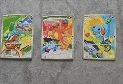 Pokemon TCG First Partner Illustration Gen 1 Kanto Starters Set Near Mint *2 - Image 1