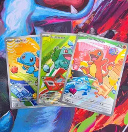 Pokemon TCG First Partner Illustration Gen 1 Kanto Starters Set Pack Fresh NM - Image 1