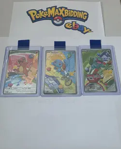 Pokemon TCG First Partner Illustration Gen 1 Kanto Starters Set MEP 037/038/039 - Image 1