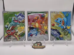 Pokemon TCG First Partner Illustration Gen 1 Kanto Starters Set Mint/Near Mint - Image 2