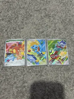 Pokemon TCG First Partner Illustration Gen 1 Kanto Starters Set Near Mint - Image 1