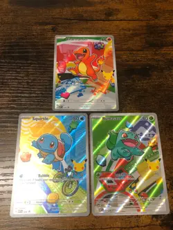 Pokemon TCG First Partner Illustration Gen 1 Kanto Starters Set Mint/Near Mint - Image 1